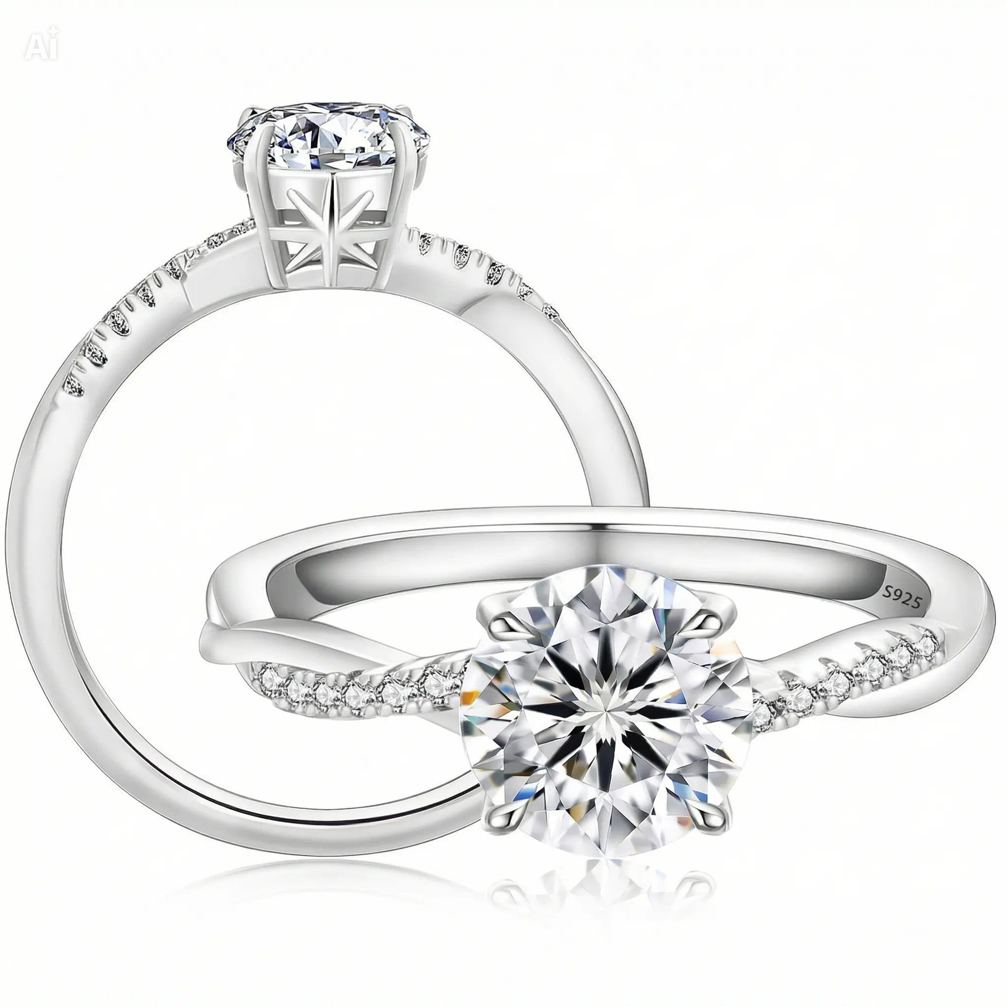 Anillo Moissanita
