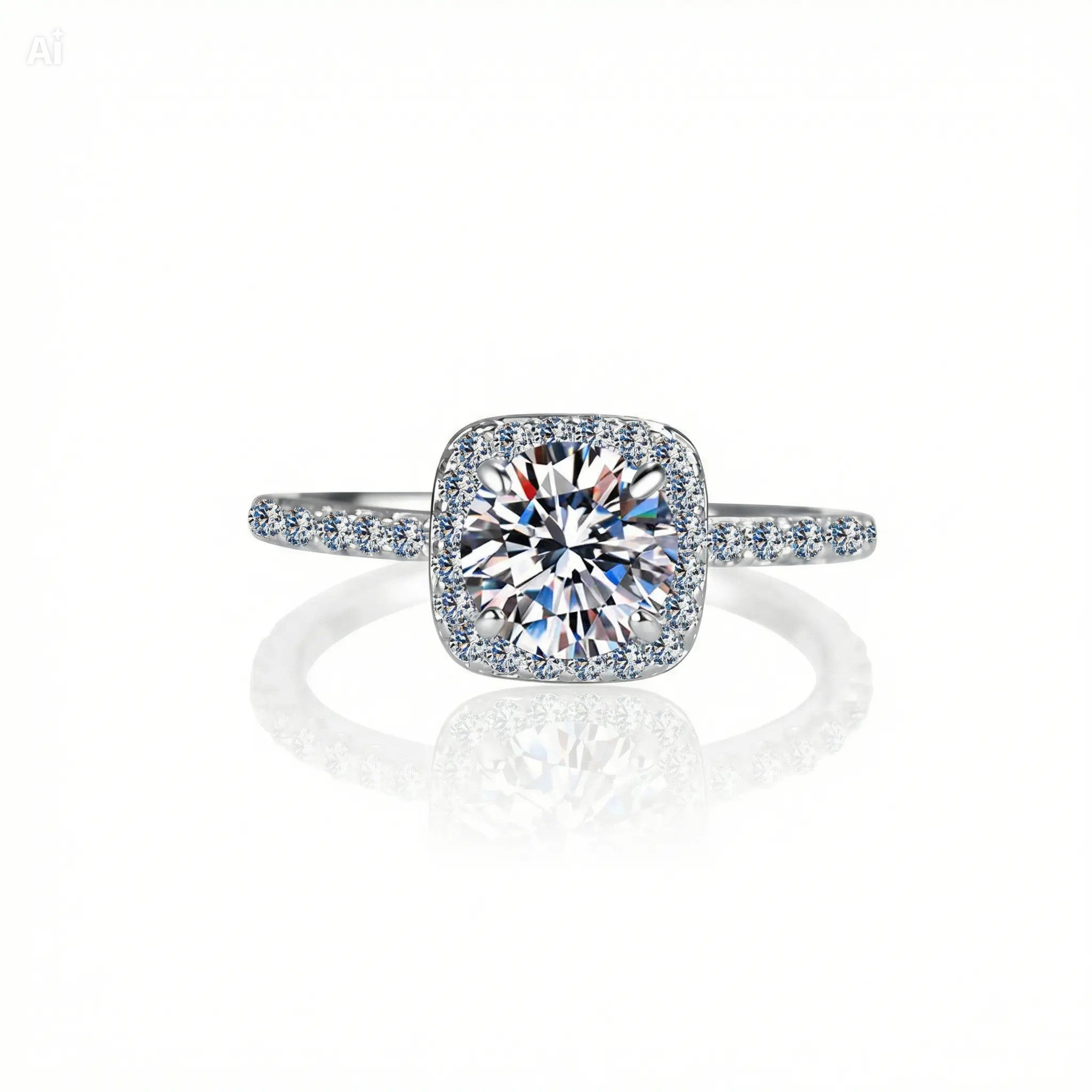 Anillo Moissanita