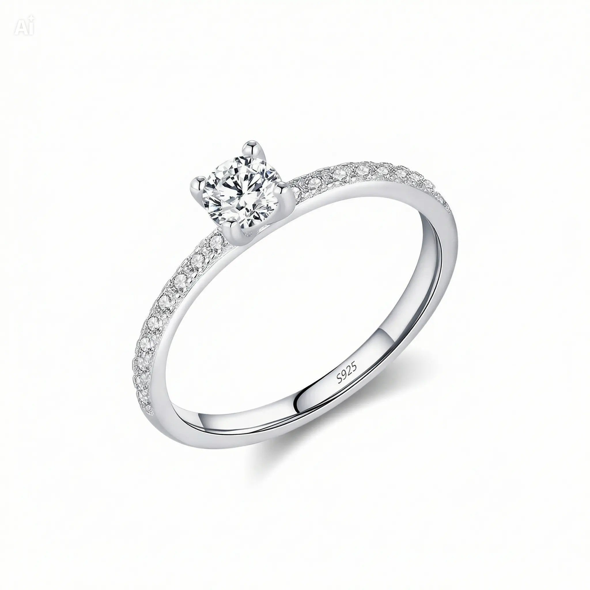 Anillo Moissanita
