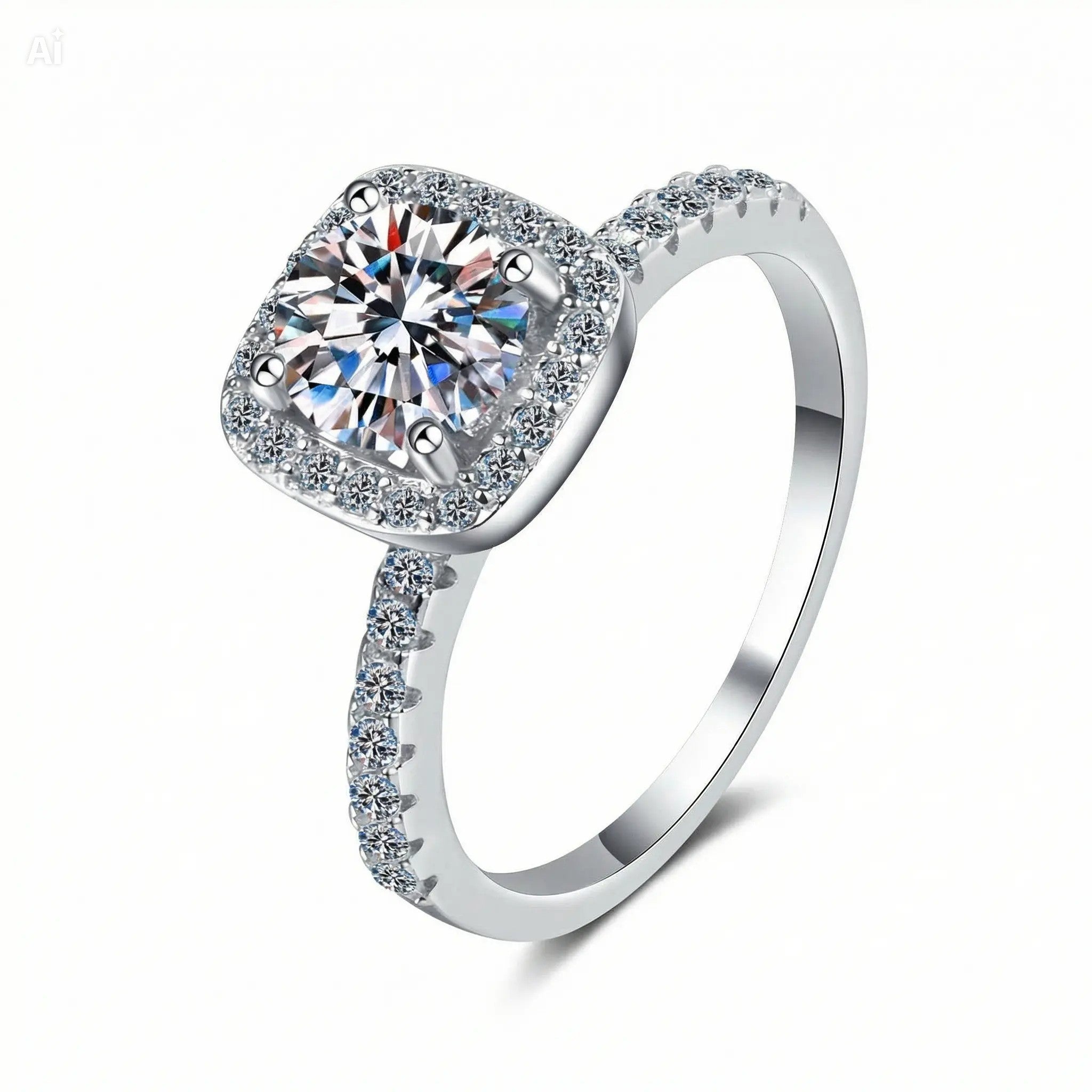 Anillo Moissanita